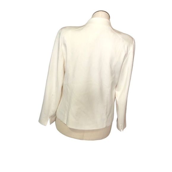 Chico’s Everyday Solid Ponte Jacket Ecru Size 2 - Picture 3 of 8